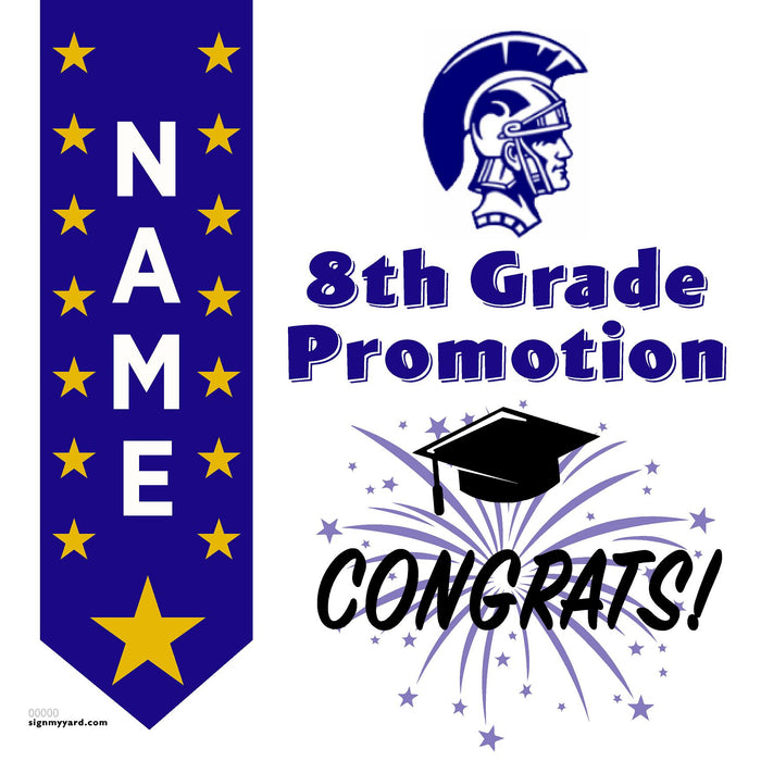 G.M. Walters Middle School 8th Grade Promotion 24x24 Yard Sign (Option B)