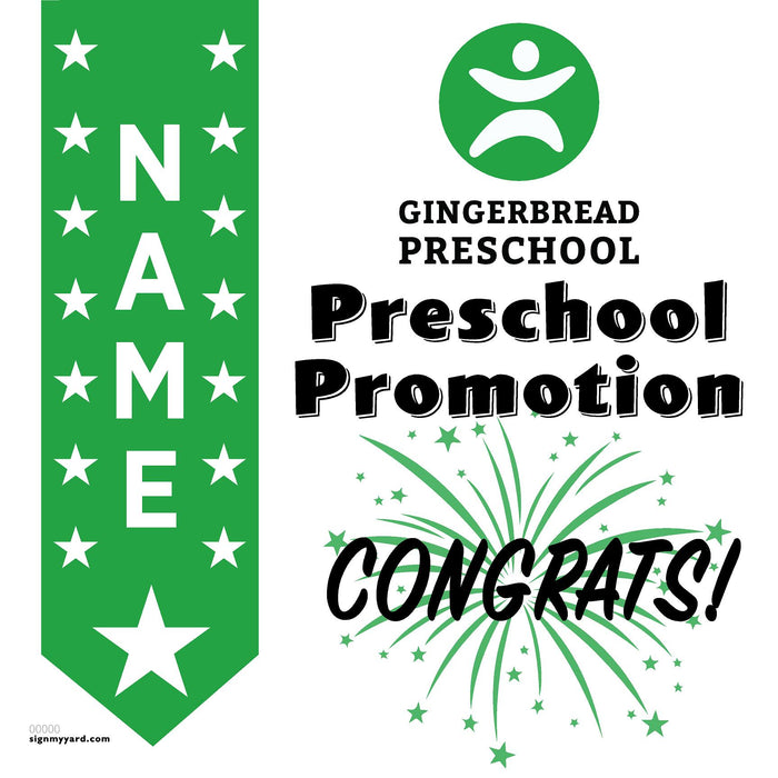 Gingerbread Preschool 24x24 Yard Sign (Option B)