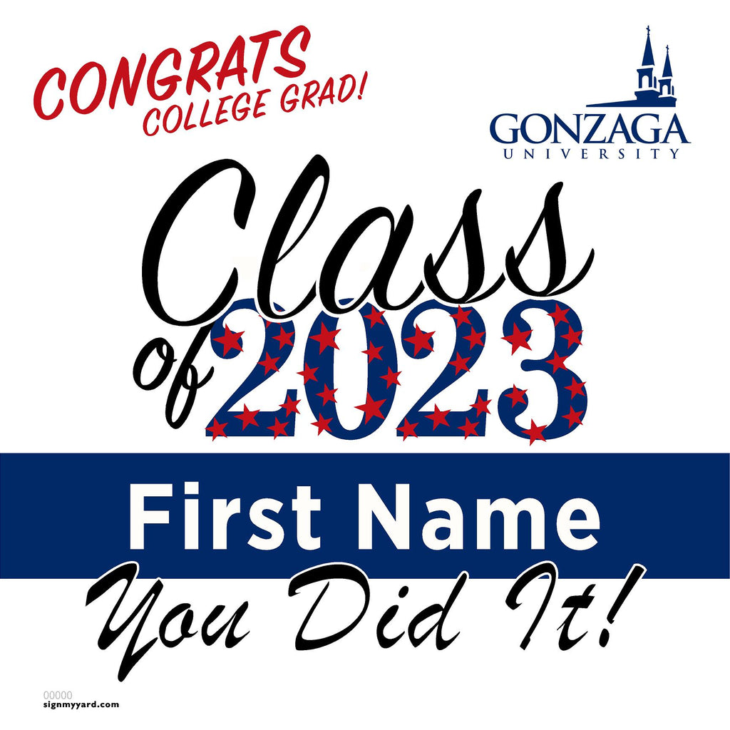 Gonzaga University 24x24 Class of 2023 Yard Sign (Option B)