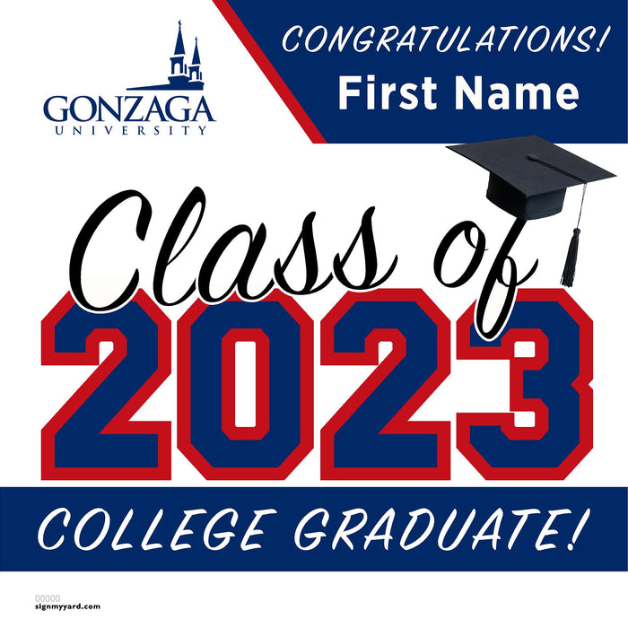Gonzaga University 24x24 Class of 2023 Yard Sign (Option A)