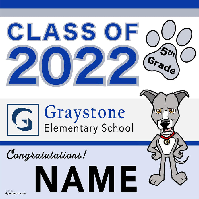 Graystone Elementary School 5th Grade Promotion 24x24 Yard Sign (Option C)