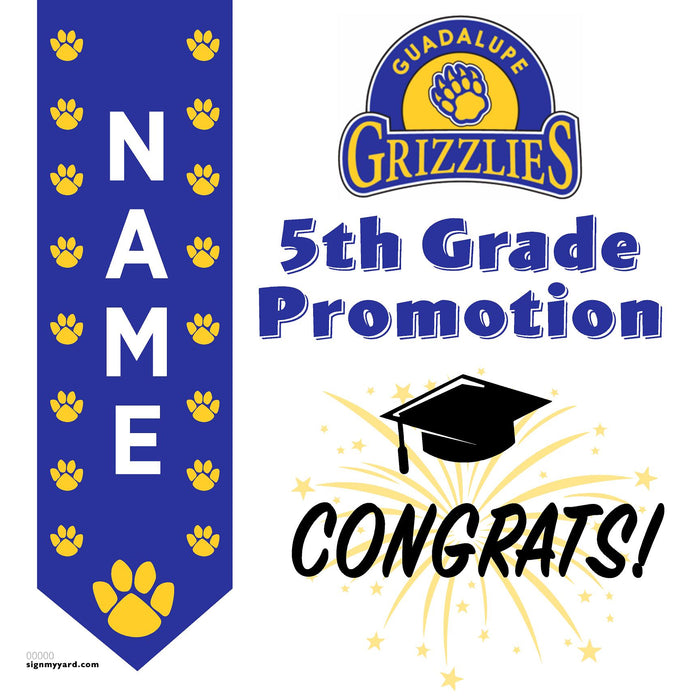 Guadalupe Elementary School 5th Grade Promotion 24x24 Yard Sign (Option B)