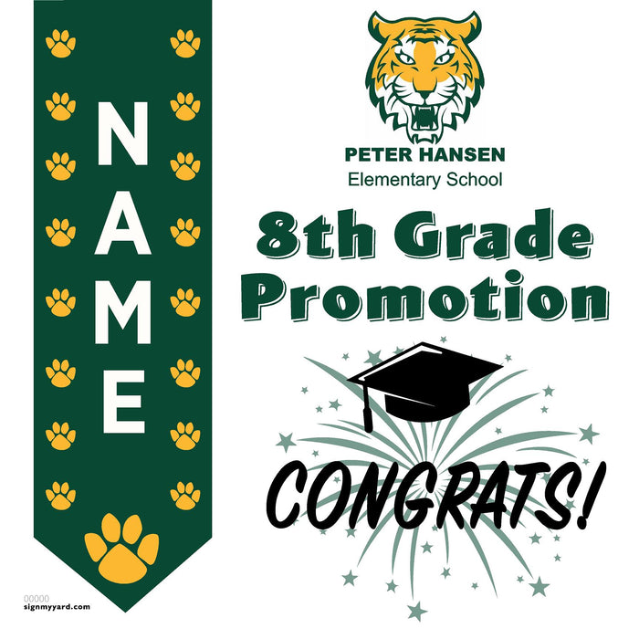Hansen Elementary School 8th Grade Promotion 24x24 Yard Sign (Option B)