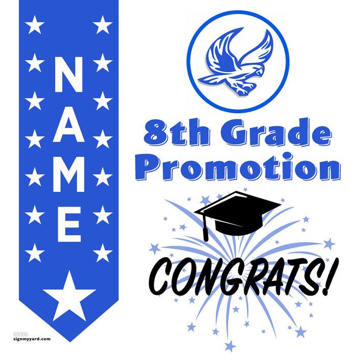 Herbert Hoover Middle School 8th Grade Promotion 24x24 Yard Sign (Option B)