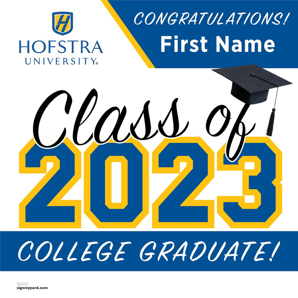 Hofstra University 24x24 Class of 2023 Yard Sign (Option A)