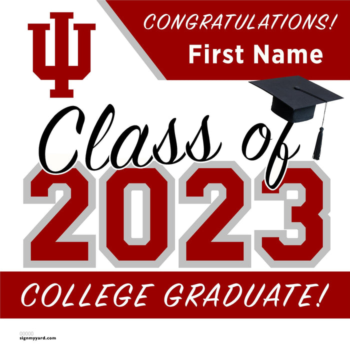 Indiana University Bloomington 24x24 Class of 2023 Yard Sign (Option A)