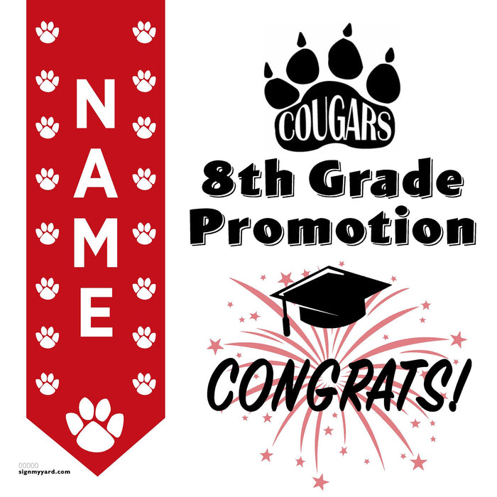 Kennedy Middle School 8th Grade Promotion 24x24 Yard Sign (Option B)