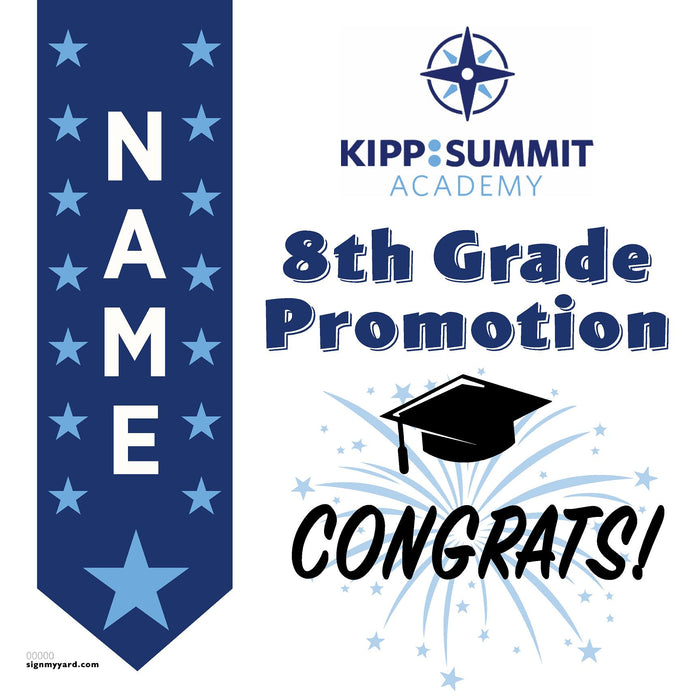 KIPP Summit Academy 8th Grade Promotion 24x24 Yard Sign (Option B)