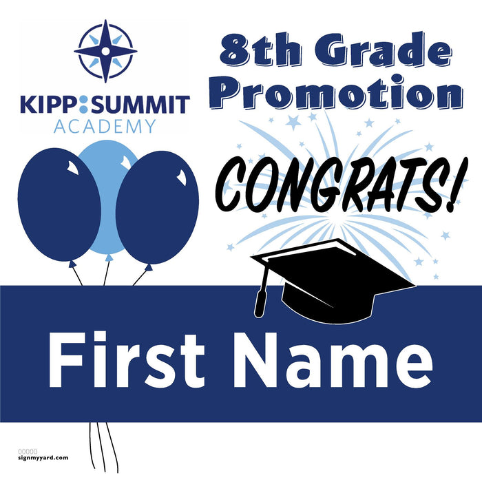 KIPP Summit Academy 8th Grade Promotion 24x24 Yard Sign (Option A)