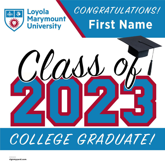 Loyola Marymount University 24x24 Class of 2023 Yard Sign (Option A)