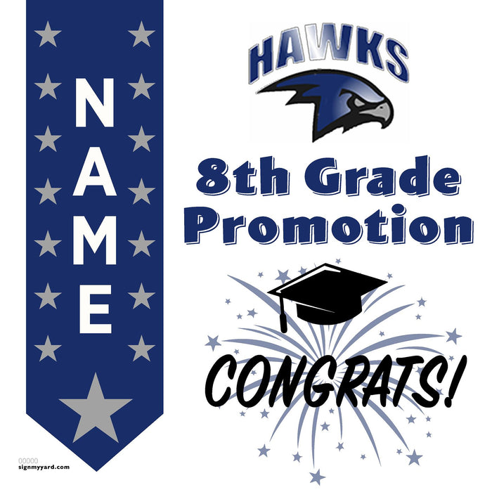 Marguerite Maze Middle School 8th Grade Promotion 24x24 Yard Sign (Option B)