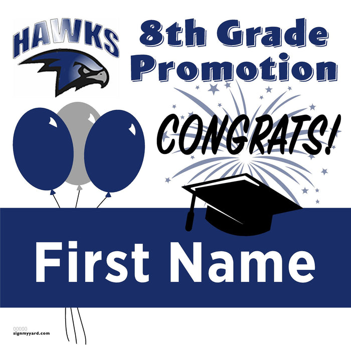 Marguerite Maze Middle School 8th Grade Promotion 24x24 Yard Sign (Option A)