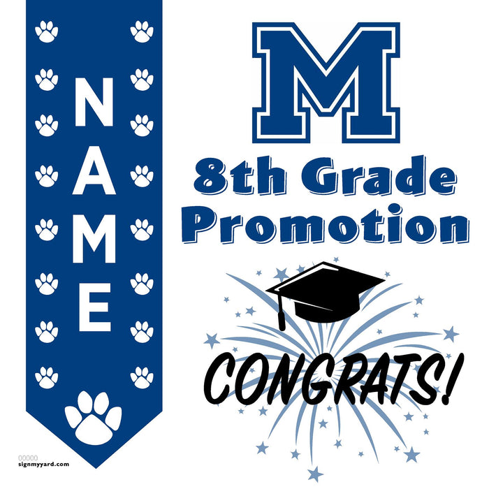 Martinez Jr. High School 8th Grade Promotion 24x24 Yard Sign (Option B)