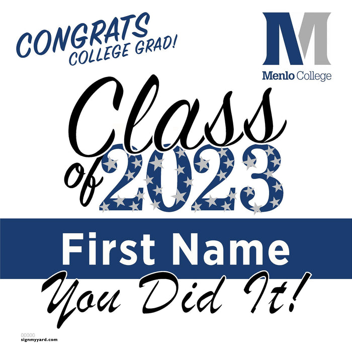Menlo College 24x24 Class of 2023 Yard Sign (Option B)