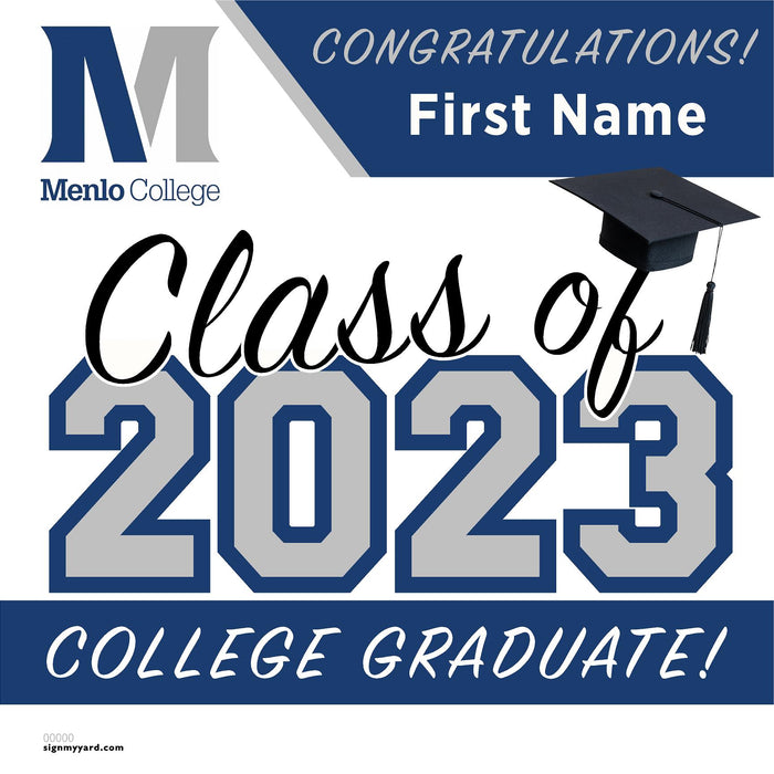 Menlo College 24x24 Class of 2023 Yard Sign (Option A)