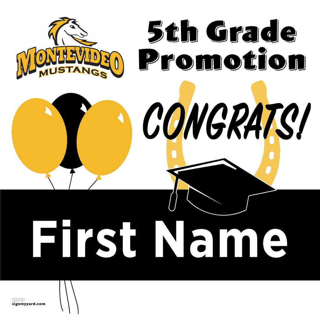 Montevideo Elementary School 5th Grade Promotion 24x24 Yard Sign (Option A)