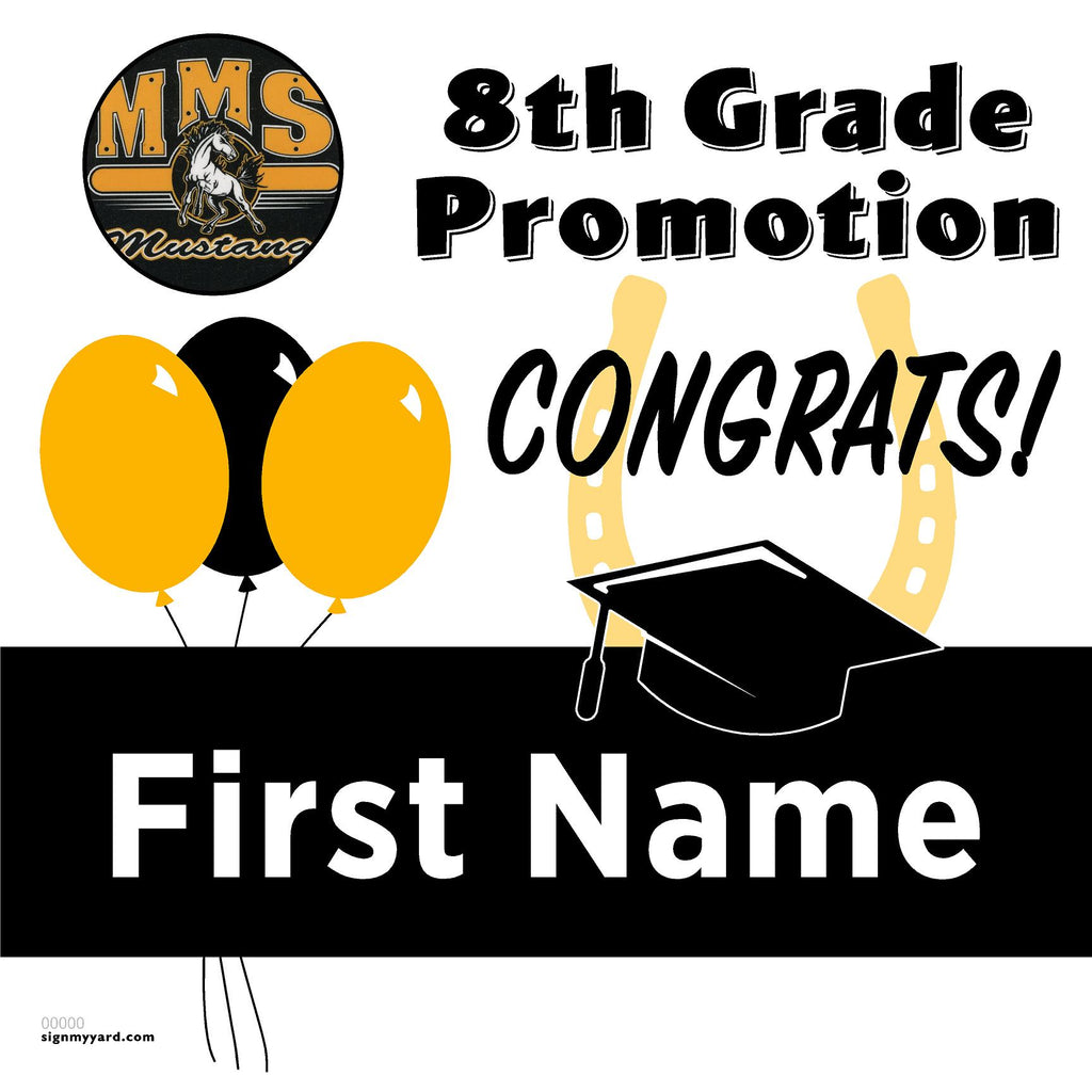 Moreland Middle School 8th Grade Promotion 24x24 Yard Sign (Option A)