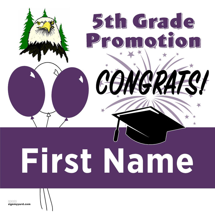 Morello Park Elementary School 5th Grade Promotion 24x24 Yard Sign (Option A)