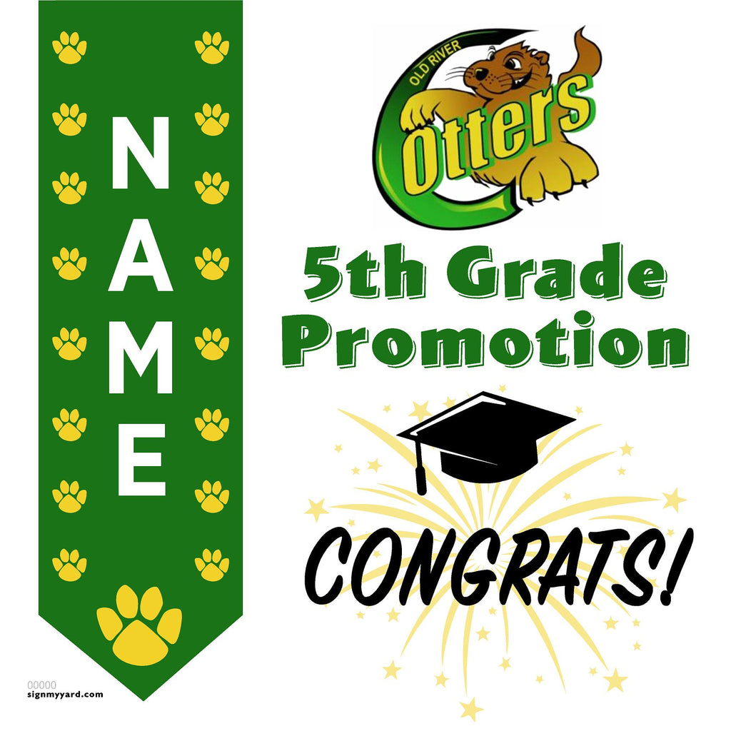 Old River Elementary School 5th Grade Promotion 24x24 Yard Sign (Option B)