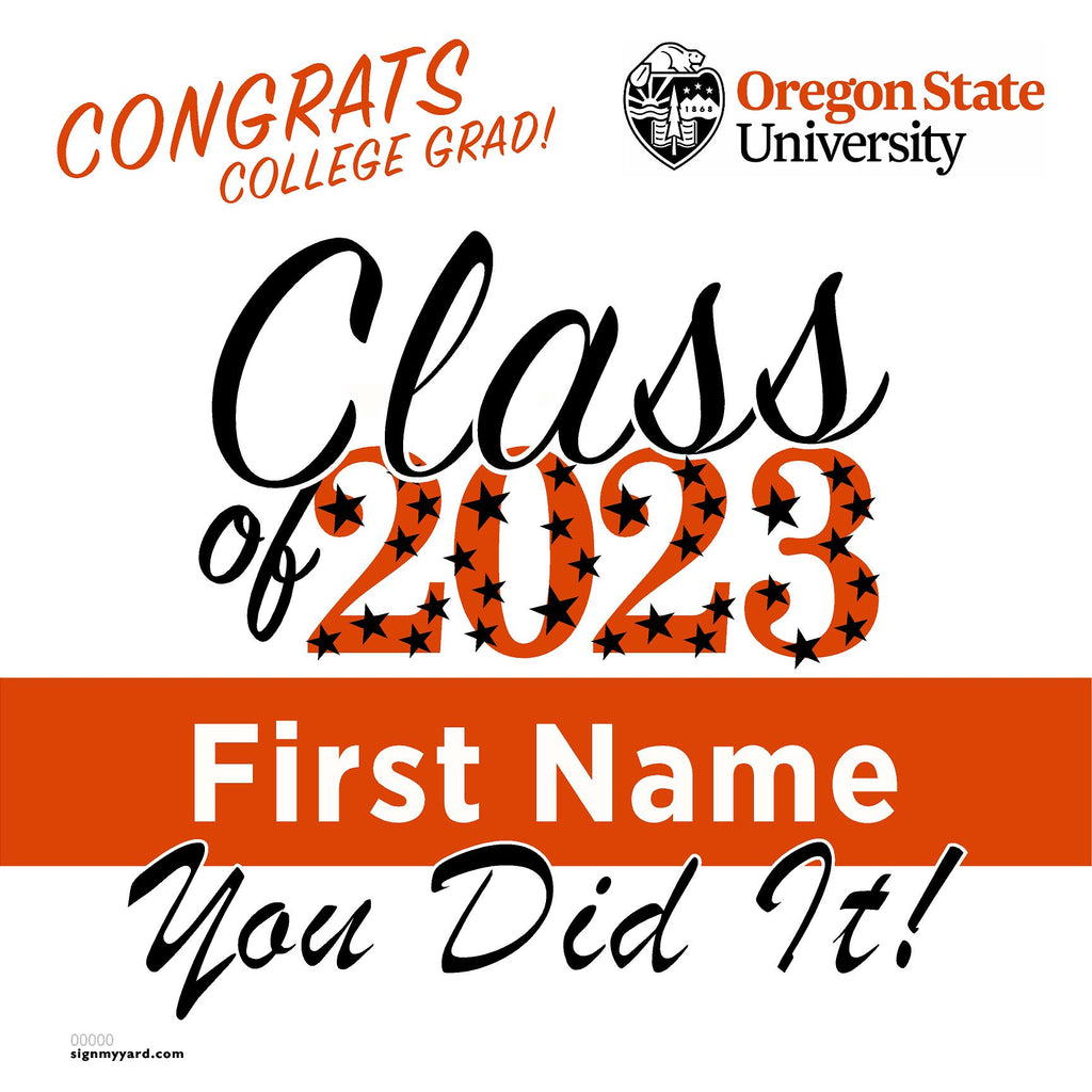 Oregon State University 24x24 Class of 2023 Yard Sign (Option B)