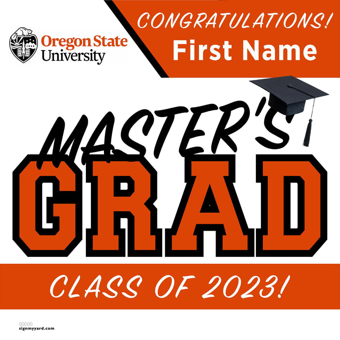 Oregon State University (Masters) 24x24 Class of 2023 Yard Sign (Option A)