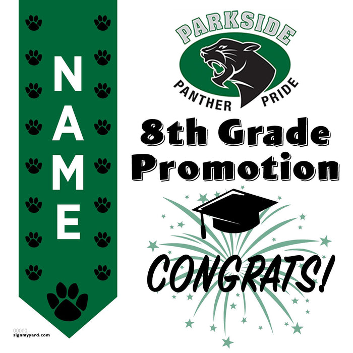 Parkside Intermediate School 8th Grade Promotion 24x24 Yard Sign (Option B)