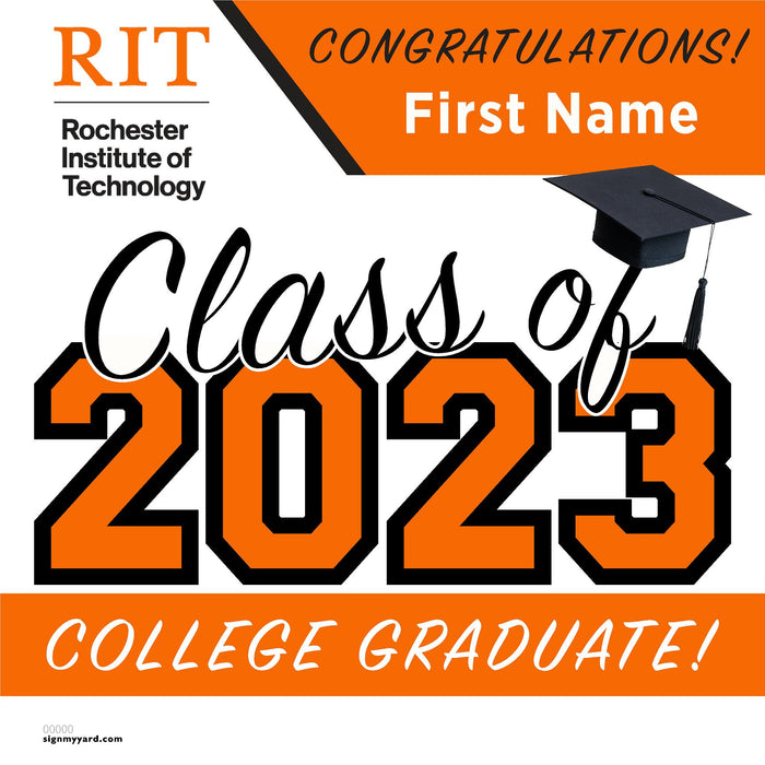 Rochester Institute of Technology College 24x24 Class of 2023 Yard Sign (Option A)