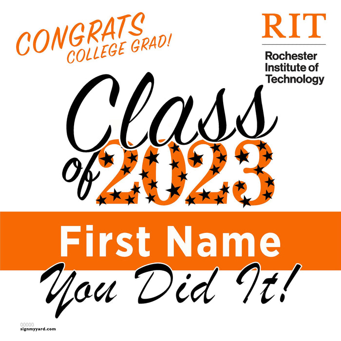 Rochester Institute of Technology College 24x24 Class of 2023 Yard Sign (Option B)
