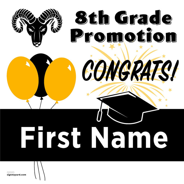 Ralston Middle School 8th Grade Promotion 24x24 Yard Sign (Option A)
