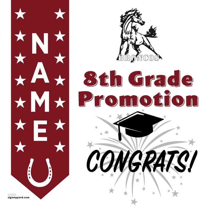 Rancho San Justo Middle School 8th Grade Promotion 24x24 Yard Sign (Option B)