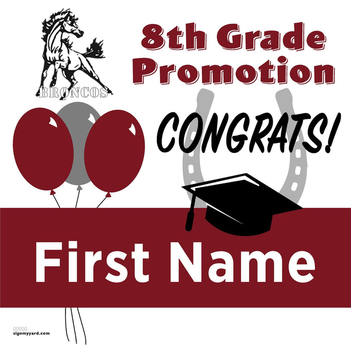 Rancho San Justo Middle School 8th Grade Promotion 24x24 Yard Sign (Option A)