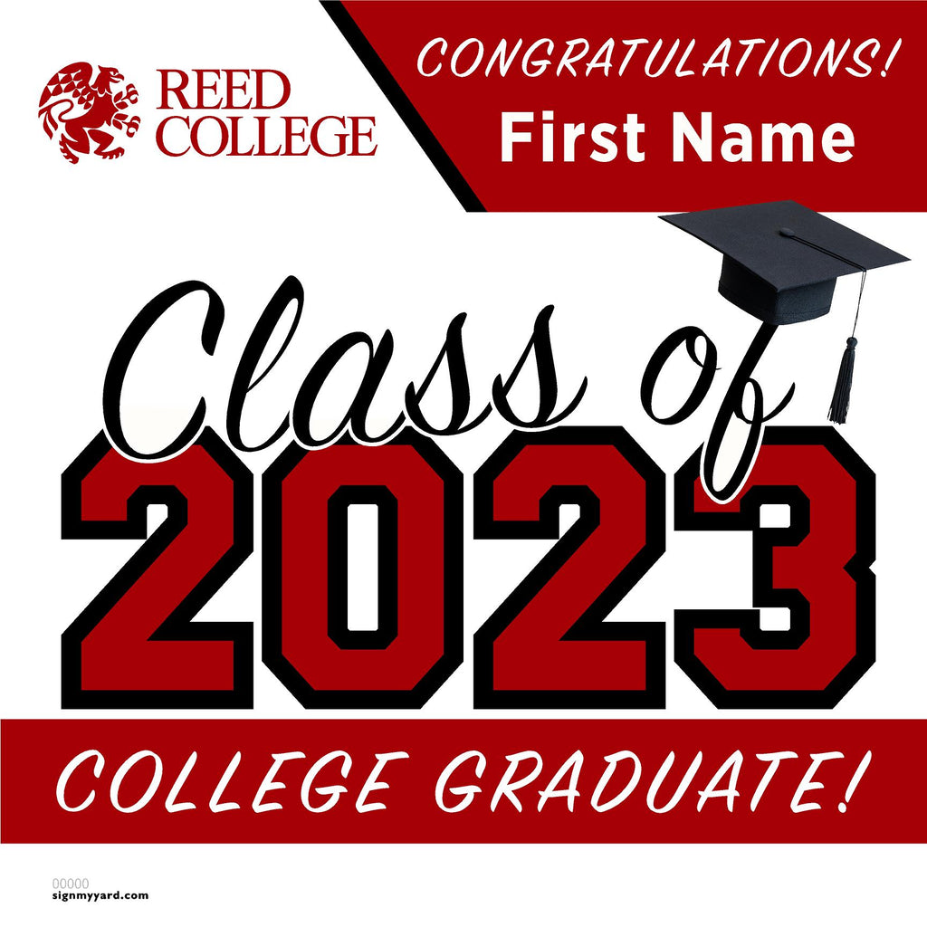 Reed College 24x24 Class of 2023 Yard Sign (Option A)