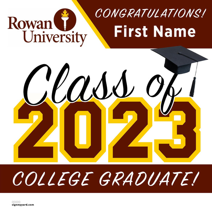 Rowan University 24x24 Class of 2023 Yard Sign (Option A)