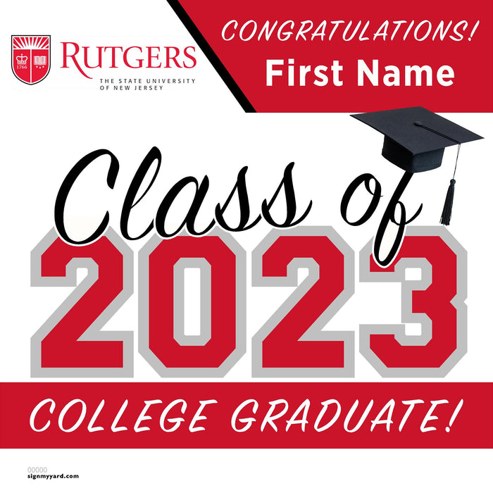 Rutgers University 24x24 Class of 2023 Yard Sign (Option A)