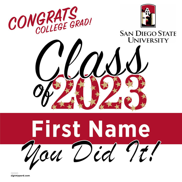 San Diego State University 24x24 Class of 2023 Yard Sign (Option B)