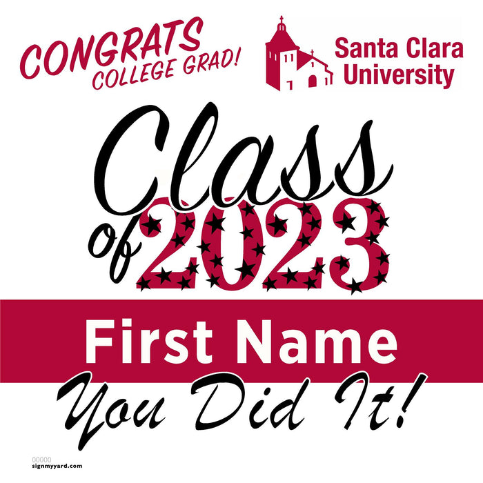 Santa Clara University 24x24 Class of 2023 Yard Sign (Option B)