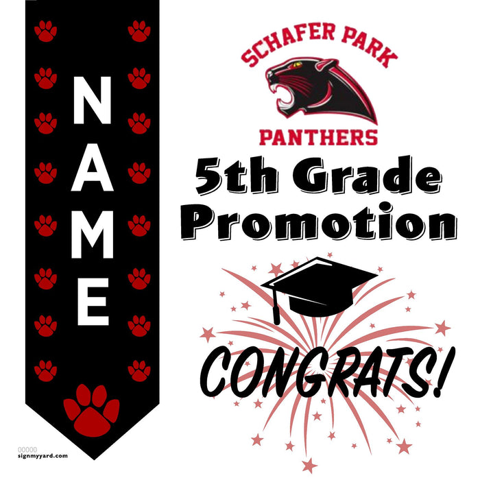 Schafer Park Elementary School 5th Grade Promotion 24x24 Yard Sign (Option B)