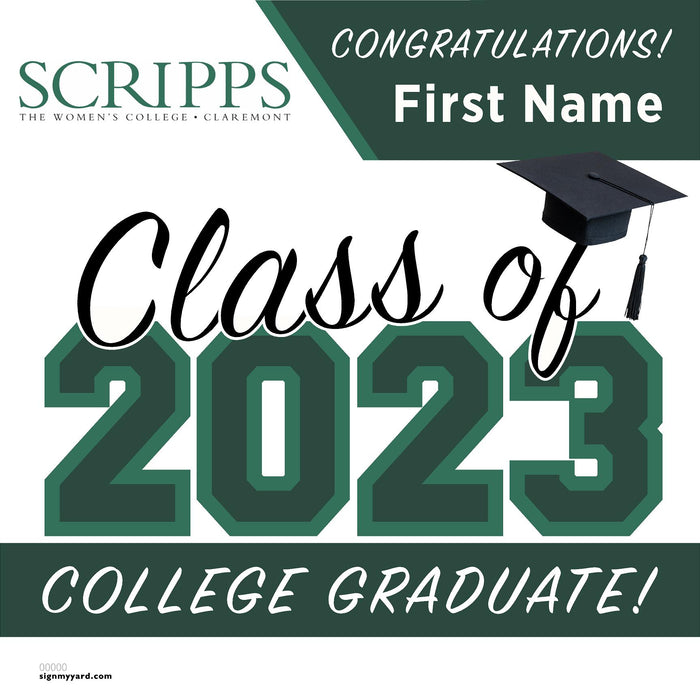 Scripps College 24x24 Class of 2023 Yard Sign (Option A)