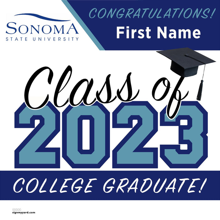 Sonoma State University 24x24 Class of 2023 Yard Sign (Option A)