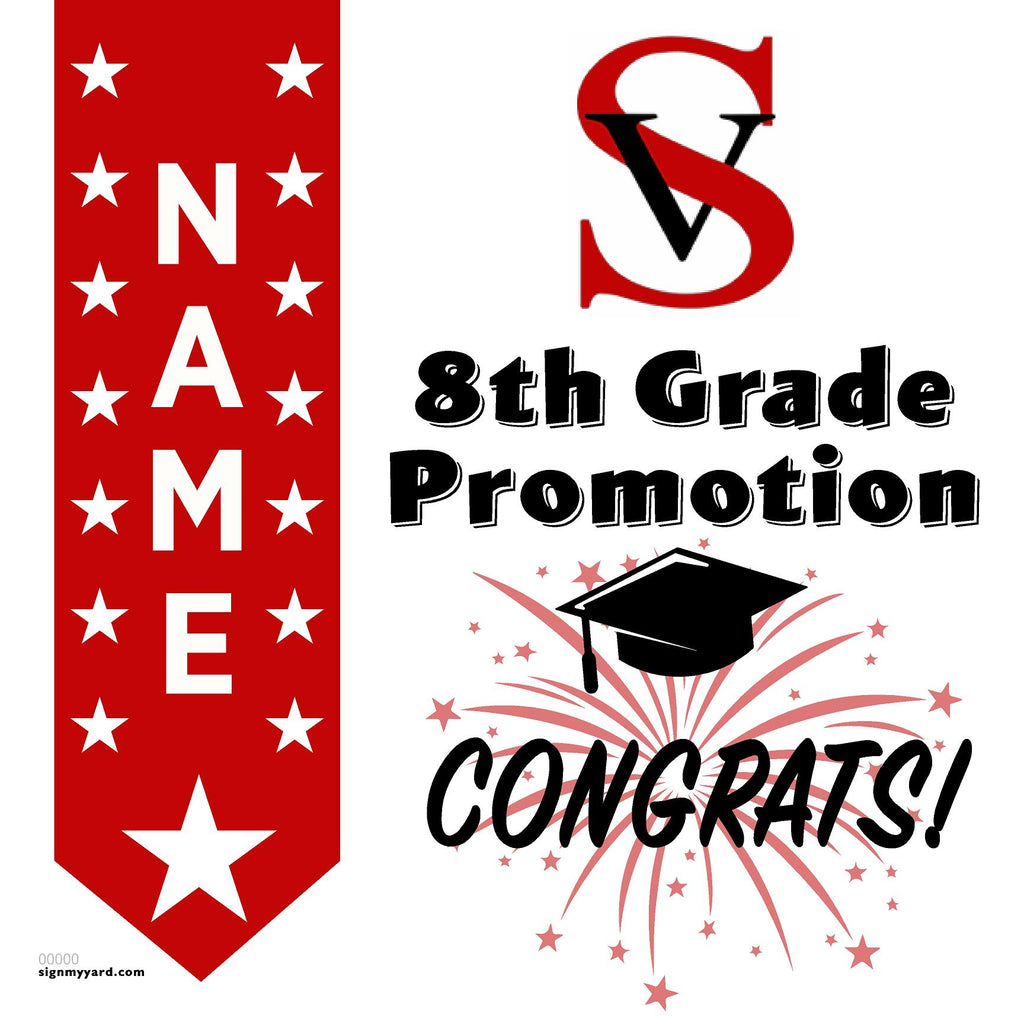 Spring View Middle School 8th Grade Promotion 24x24 Yard Sign (Option B)