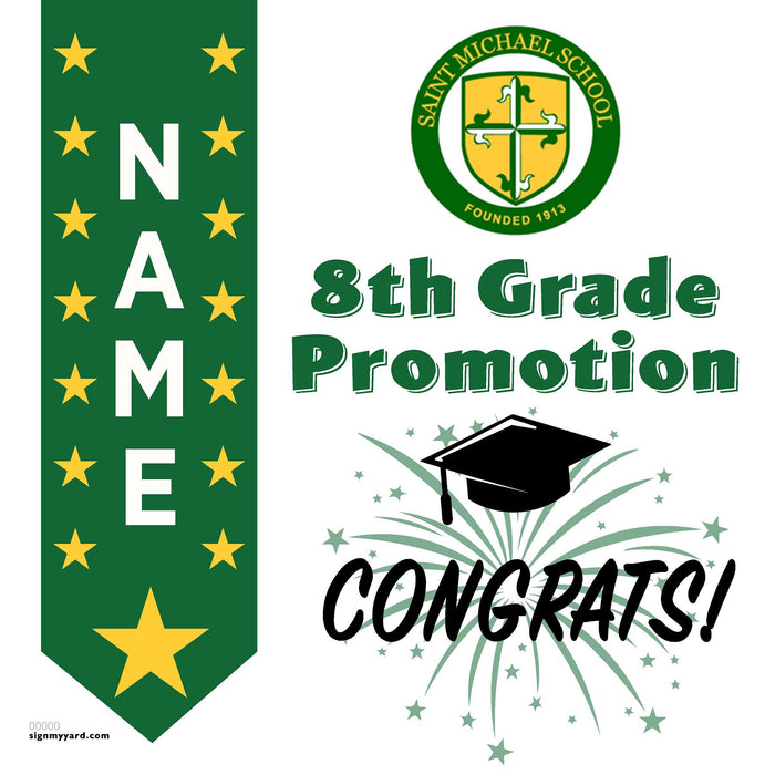 St. Michael School 8th Grade Promotion 24x24 Yard Sign (Option B)