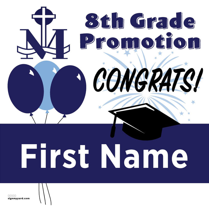 St. Mary of the Immaculate Conception School 8th Grade Promotion 24x24 Yard Sign (Option A)