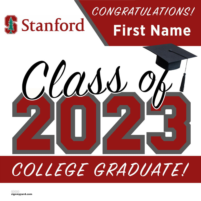 Stanford University 24x24 Class of 2023 Yard Sign (Option A)