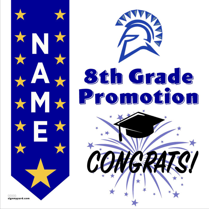 Sunnyvale Middle School 8th Grade Promotion 24x24 Yard Sign (Option B)