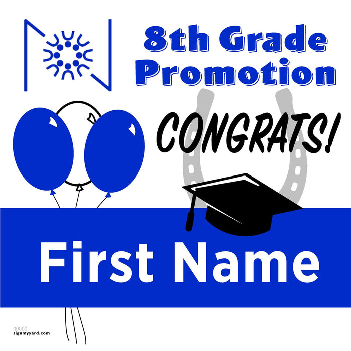The Nueva Middle School 8th Grade Promotion 24x24 Yard Sign (Option A)