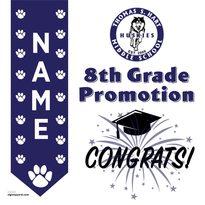 Thomas Hart Middle School 8th Grade Promotion 24x24 Yard Sign (Option B)