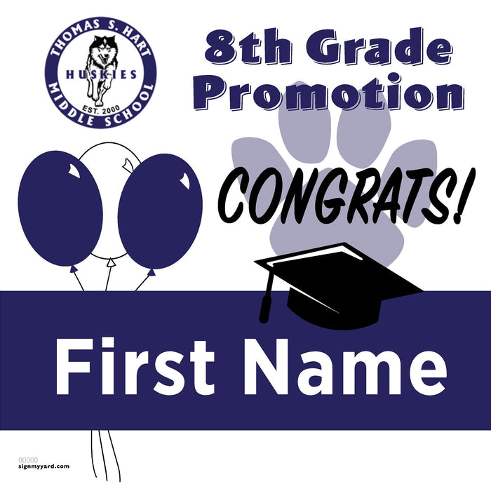 Thomas Hart Middle School 8th Grade Promotion 24x24 Yard Sign (Option A)