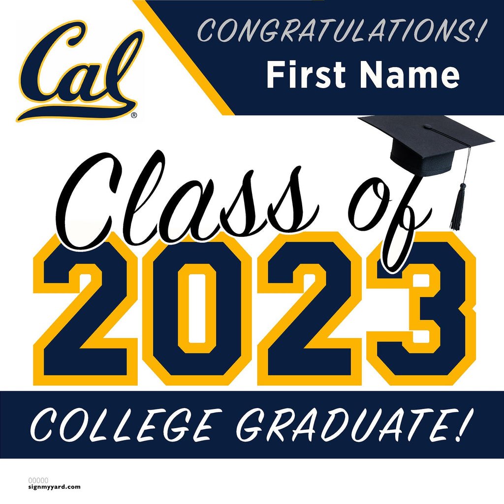 UC Berkeley 24x24 Class of 2023 Yard Sign (Option A)