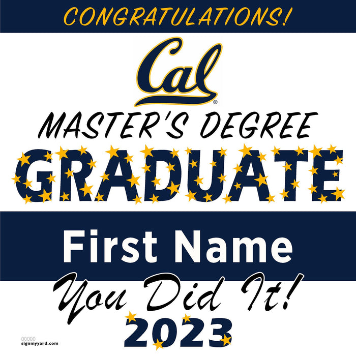 UC Berkeley (Masters) 24x24 Class of 2023 Yard Sign (Option B)