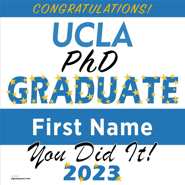 UCLA (PhD) 24x24 Class of 2023 Yard Sign (Option B)